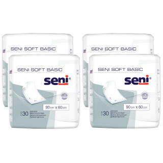 Seni Soft Basic 90 x 60 cm Krankenunterlagen (4 x 30 Stück) HVM-Nr. 19.40.05.5113 Karton