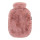 Wärmflasche mit softem Flauschbezug - rosa