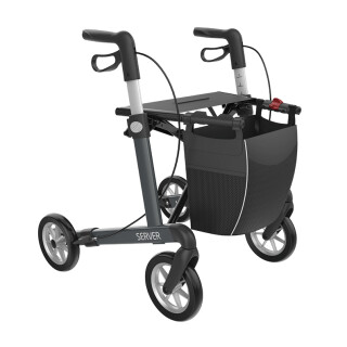 SERVER - Aluminium Leichtgewicht Rollator - Grau -  Gr. M  - HMN 10.50.04.1213
