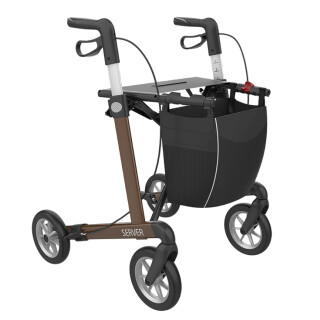SERVER - Aluminium Leichtgewicht Rollator - Braun - Gr. L - HMN 10.50.04.1213