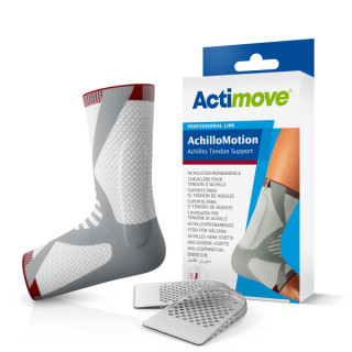 bsn Actimove® AchilloMotion Aktivbandage zur gezielten Entlastung der Achillessehne weiß / grau / rot small = 19-21 cm