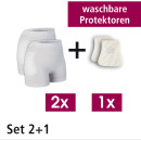 suprima Hüftschutz-Set 2 Hüftprotektor Slip unisex (2x 1490 + 1x 2008) waschbare Protektoren small